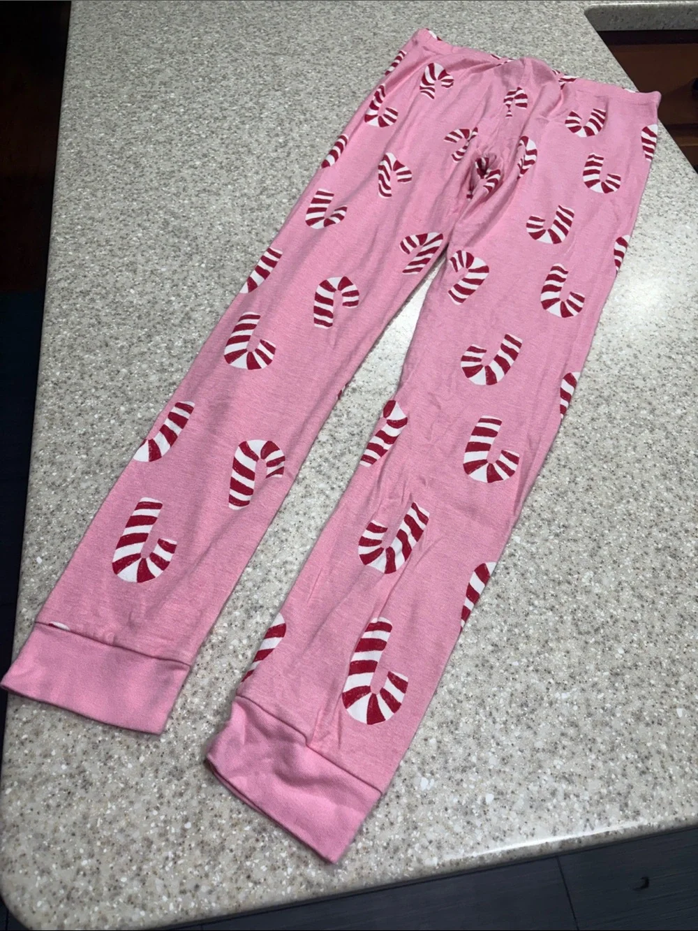 Carters size 14 pink Christmas candy cane pajamas long sleeve and pants cotton